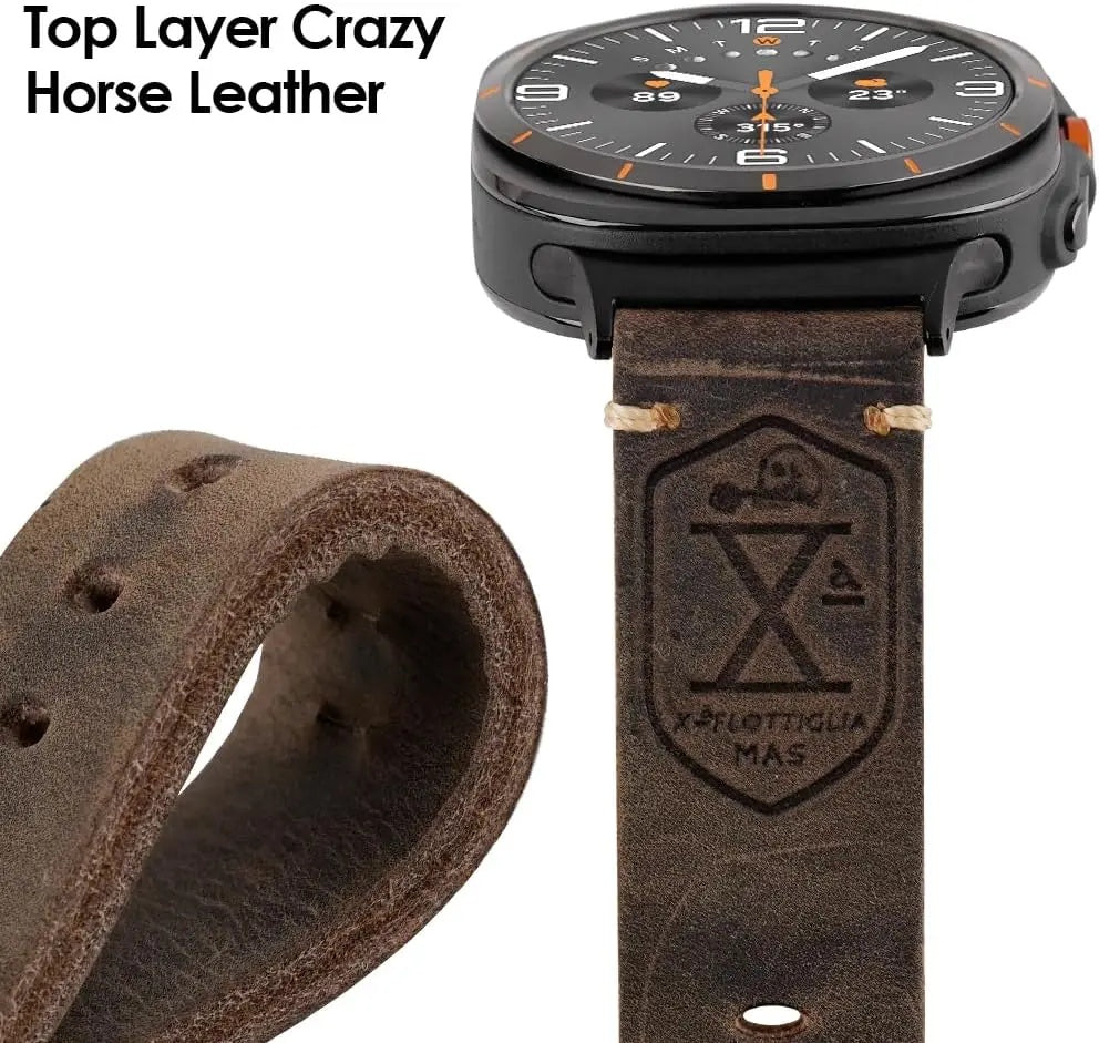 Brookmere vintage řemínek z plné zrnité kůže pro Samsung Galaxy Watch Ultra Patina | Lersk