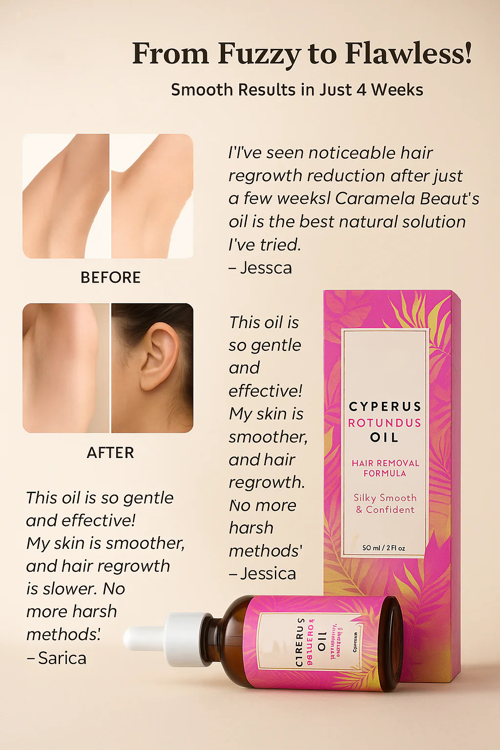 Cyperus Rotundus Oil – Natural Hair Removal Formula (60ml) | Lersk