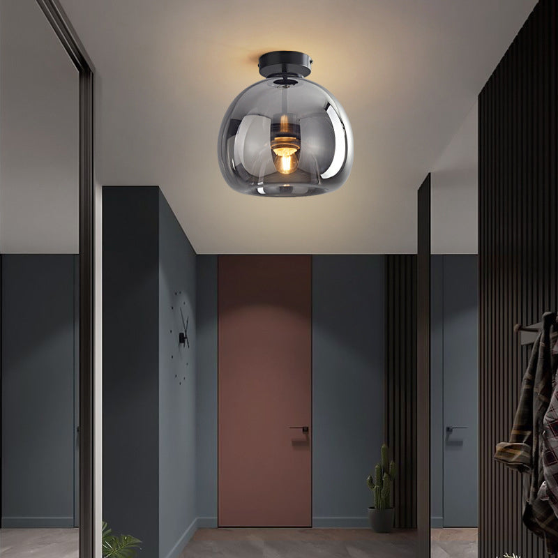 AuroraCircle Modern Black and Gold Round Ceiling Lamp | Lersk