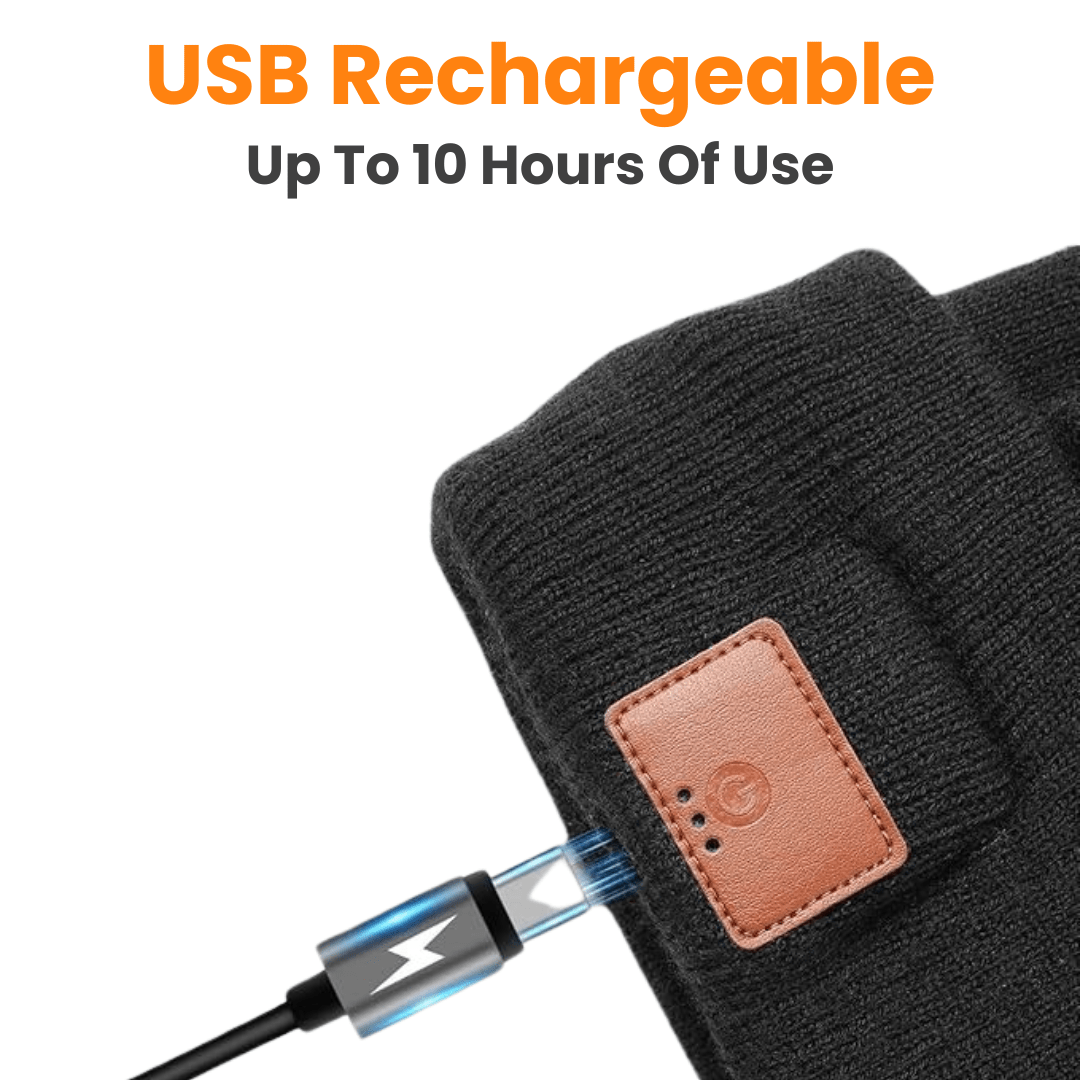 LED Beanie Hat with Built-In Headlamp & USB-C Rechargeable Light | Lersk