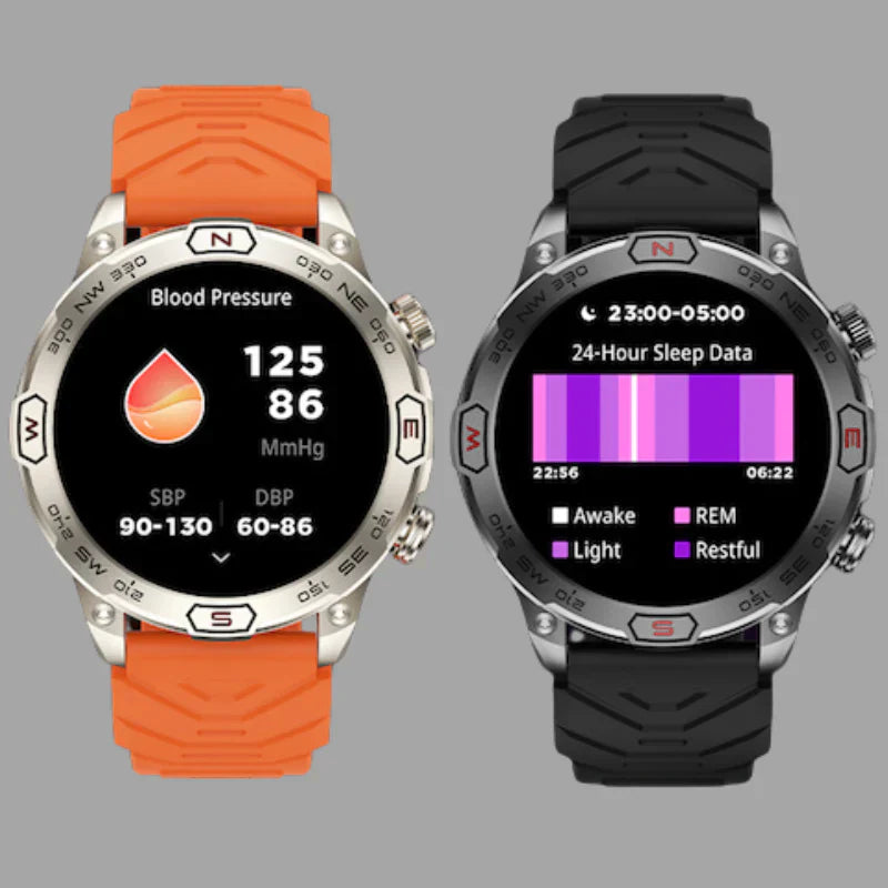 PinnacleX Pro Smartwatch mit GPS, Herzfrequenz-, SpO2-, Blutdruck- und Stressüberwachung | Lersk