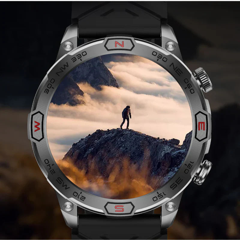 PinnacleX Pro Smartwatch mit GPS, Herzfrequenz-, SpO2-, Blutdruck- und Stressüberwachung | Lersk