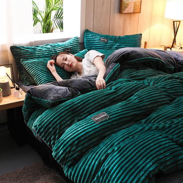Set di biancheria da letto in velluto di ciniglia spesso per comfort e calore accoglienti in ogni stagione | Lersk