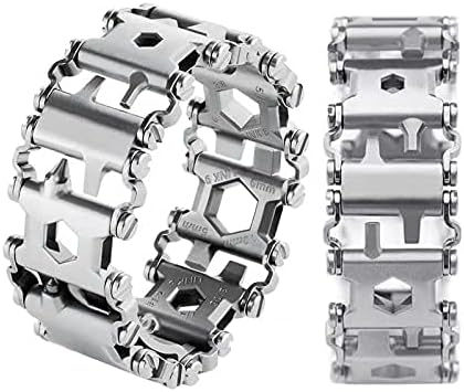 Bracciale multitool in acciaio inox 29 in 1 per uso quotidiano e accessori da portare sempre | Lersk
