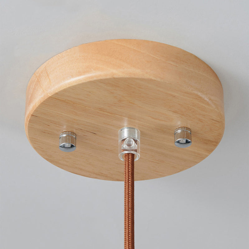 TimberGlow Wood and Glass Pendant Lamp with LED Lighting | Lersk