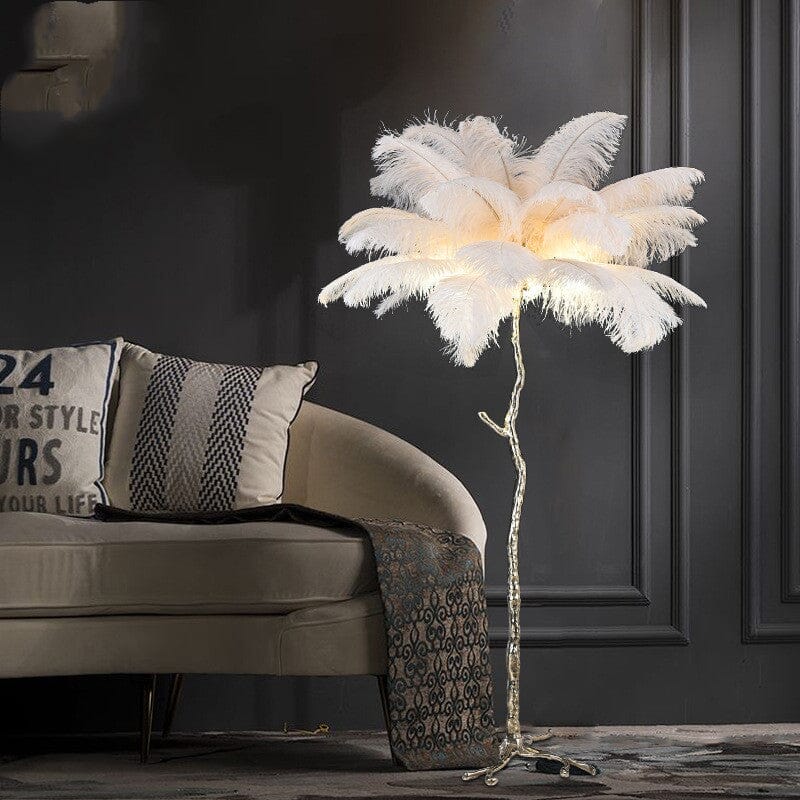 Lunara Feather Effect Floor Lamp | Lersk