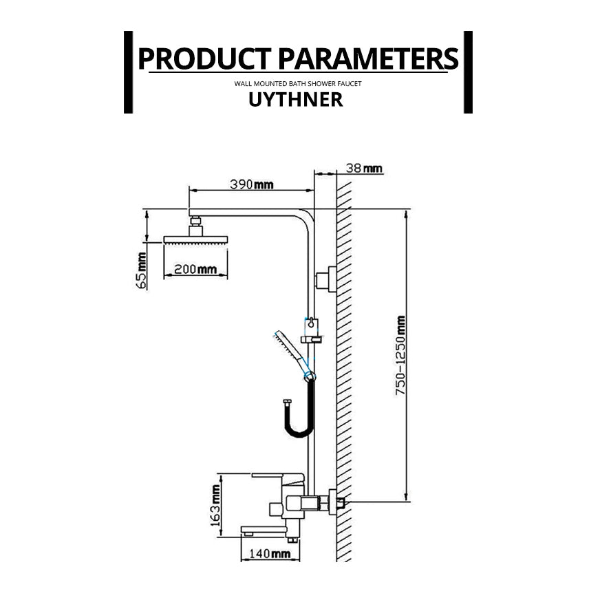 Nyra Dual Mixer Rain Shower System With Handheld Spray Easy Install | Lersk
