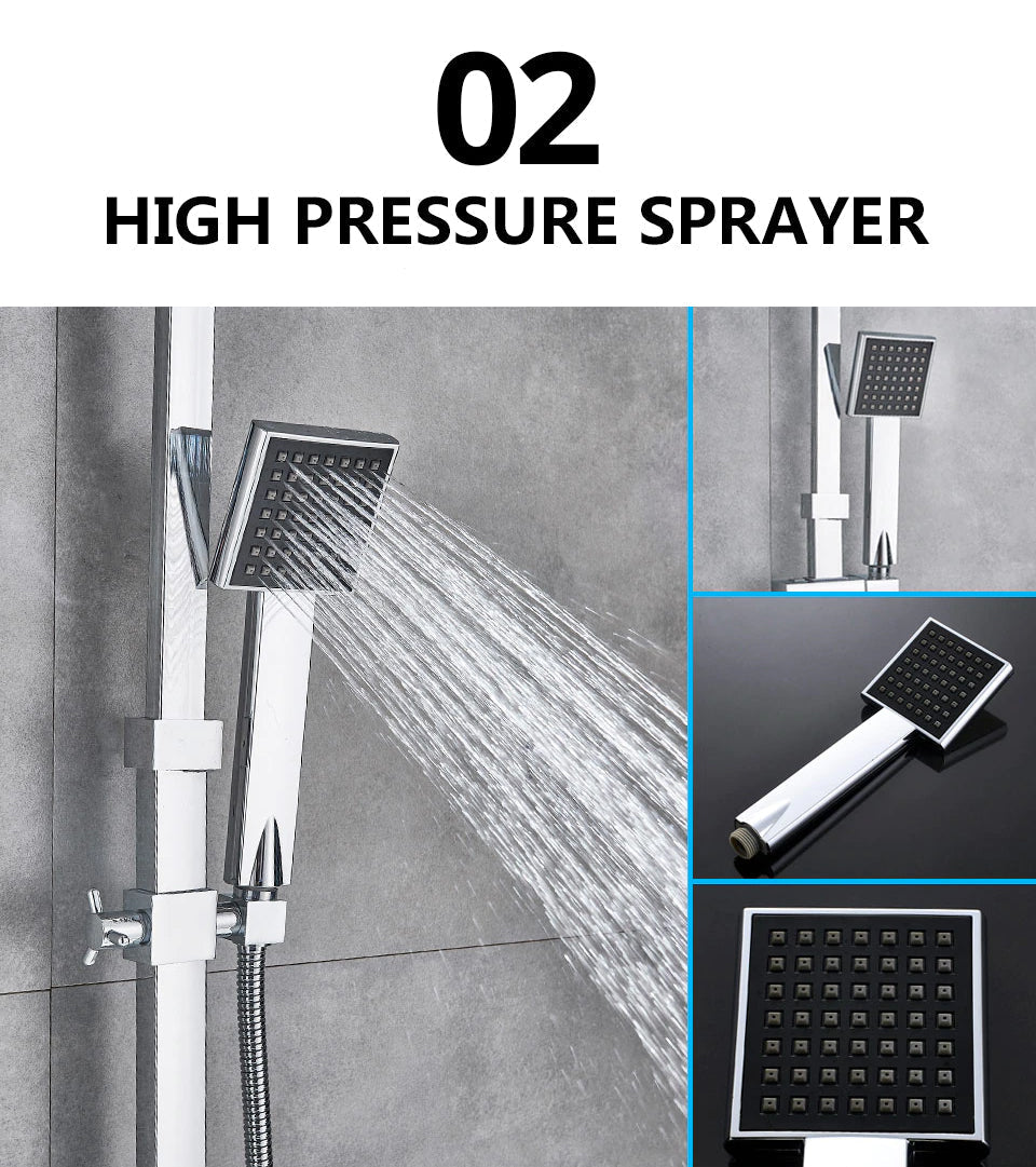Nyra Dual Mixer Rain Shower System With Handheld Spray Easy Install