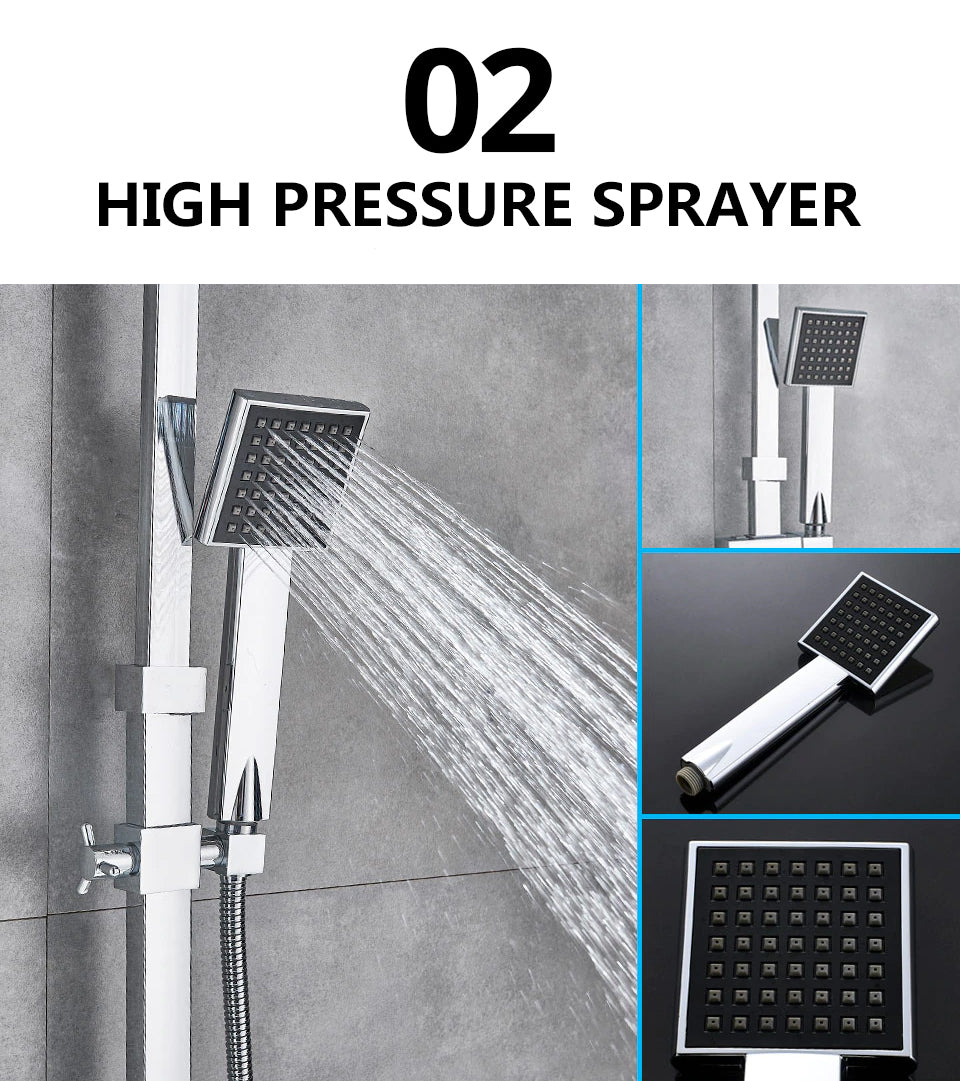Nyra Dual Mixer Rain Shower System With Handheld Spray Easy Install | Lersk