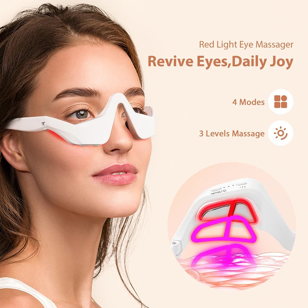 Appareil de massage par lumière rouge pour les yeux fatigués, réduit les rides et les poches | Lersk