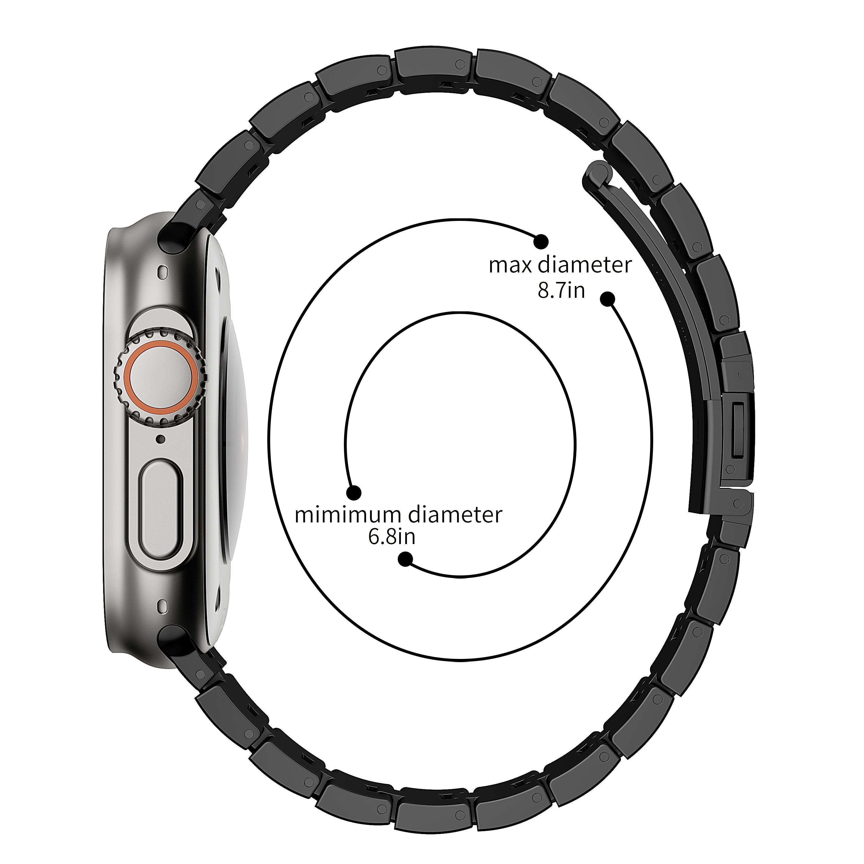 Aventi rustfrit stål urrem til Apple Watch | Lersk