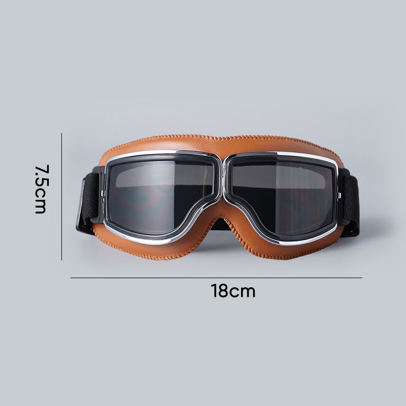 RoadRider Vintage Motorcycle Goggles With Interchangeable Lenses And Comfort Padding | Lersk
