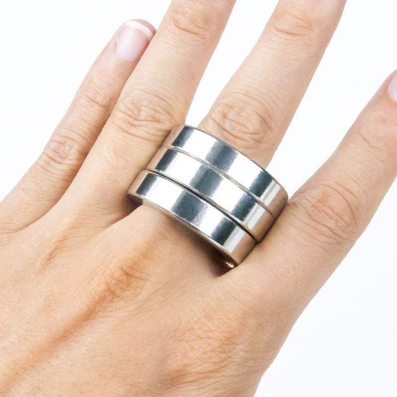Faltbares Vier-Ring-Titanstahl-Fidget-Spielzeug | Lersk