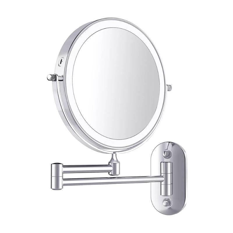 Chrome Silver ladattava LED-suurennuspeili meikkiin | Lersk
