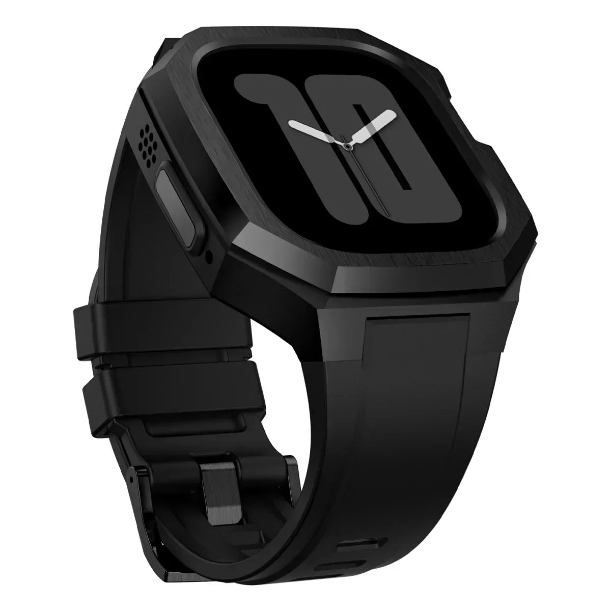 AeroCuff Fluoro Rubber Apple Watch-rem med rustfrit stålhus | Lersk
