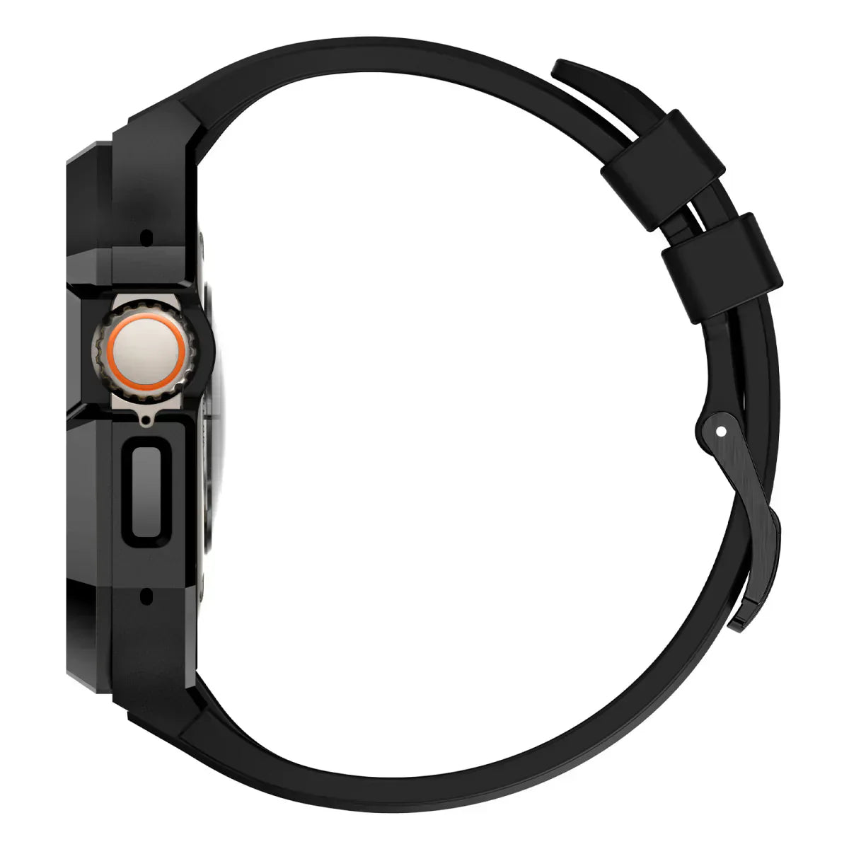 AeroCuff Fluoro Rubber Apple Watch-rem med rustfrit stålhus | Lersk