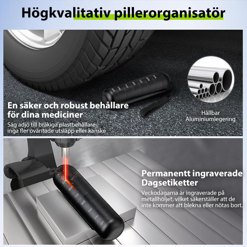 Organisateur de pilules portable sept jours pour voyage et rangement quotidien des pilules, pour vos essentiels de sac à dos et sac à main | Lersk