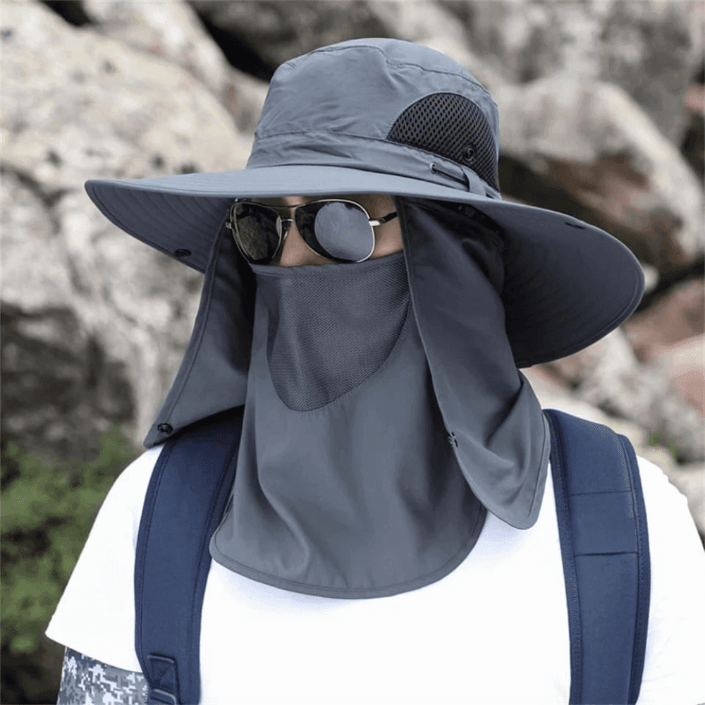Breathable Wide Brim Sun Hat With Sun Protection For Fishing | Lersk