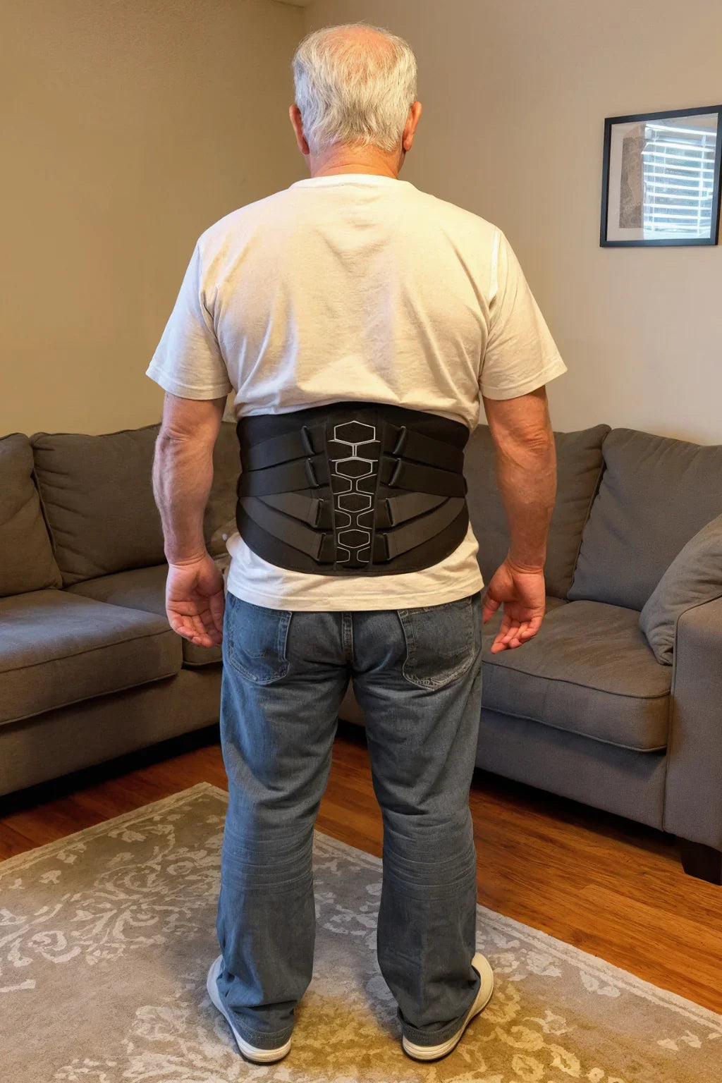 Adjustable Lower Back Brace with Support Rods and Pulley System for Posture and Lumbar Support | Lersk