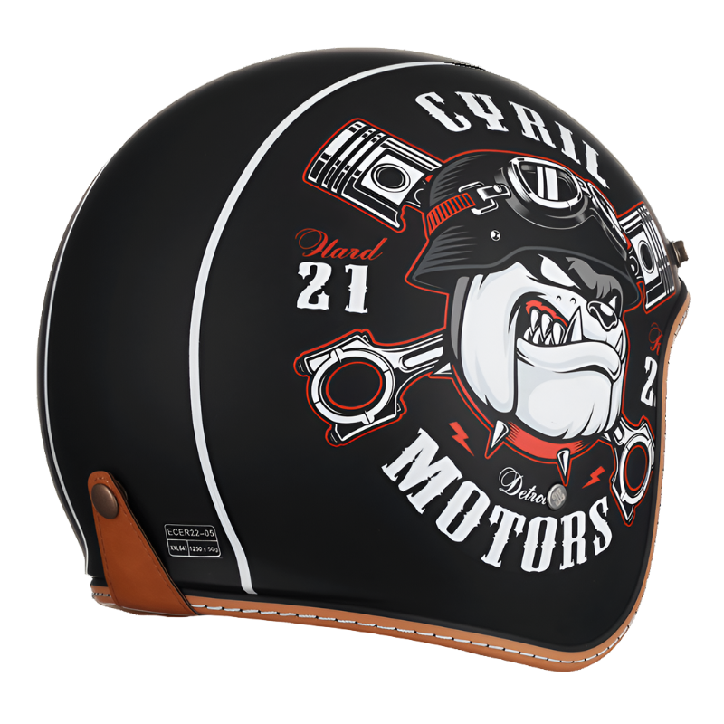 AeroNova Featherlight Offener Helm mit ABS-Schale, DOT- und ECE-zertifiziert | Lersk