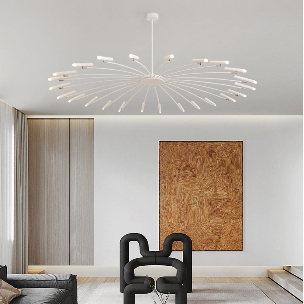 ElaraLuxe Gold and Black LED Chandelier for Modern Living | Lersk