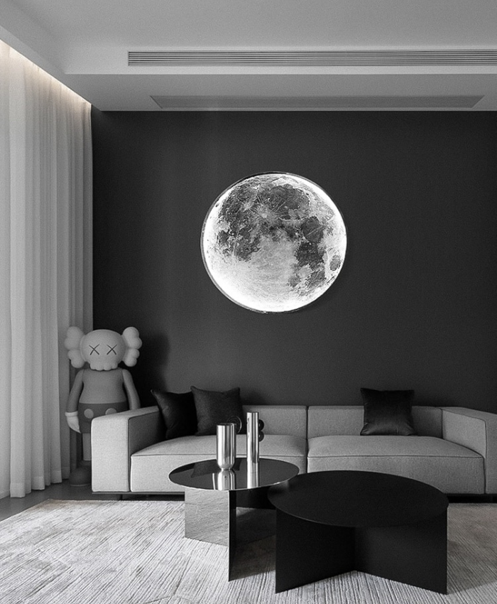 Luna Moon Lamp For Ambient Bedroom Lighting And Soft Moonlight Glow Modern Night Light Decor | Lersk