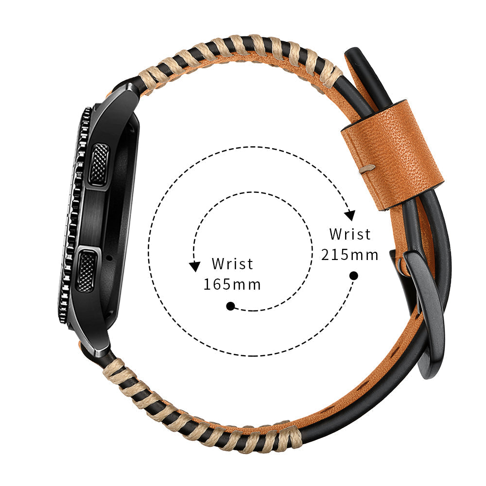 Averon lærrem håndsydd for Samsung Galaxy Watch 4/5/6/7 - 20 mm | Lersk