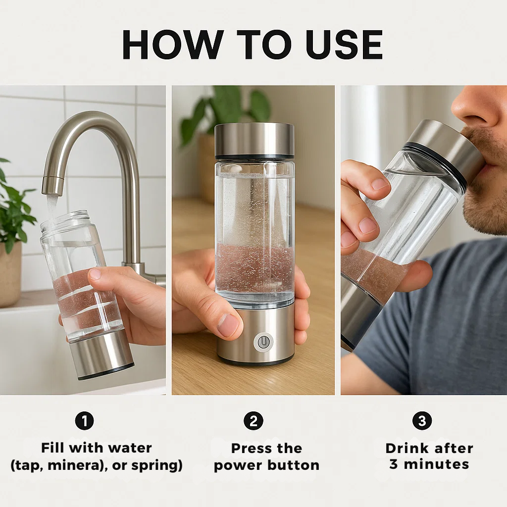 AquaVive Hydrogen Bottle USB Rechargeable Anti-Inflammatory | Lersk