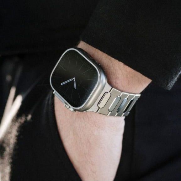 Aureon Titanium Bracelet With Butterfly Clasp For Apple Watch Ultra 1/2 | Lersk