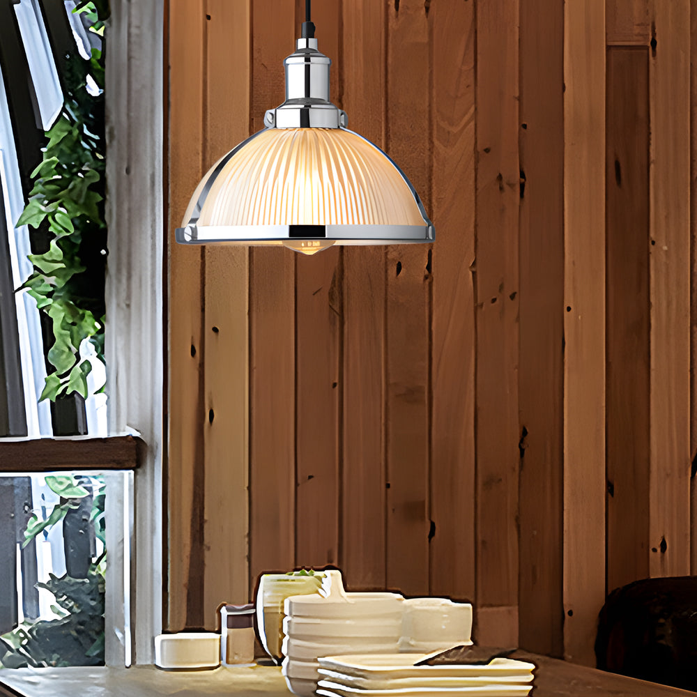 AuraLuxe Vintage Striped Chandelier For Elegant Dining | Lersk