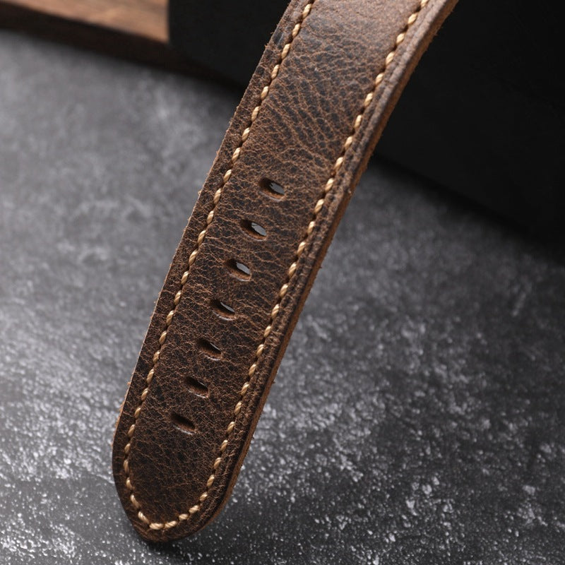 Cinturino artigianale in pelle bovina pieno fiore per Apple Watch | Lersk