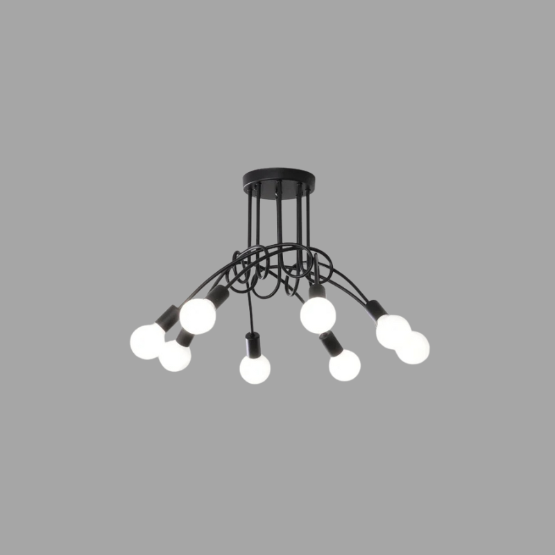 Elara Vintage Chandelier - Wrought Iron LED Pendant Lamp | Lersk