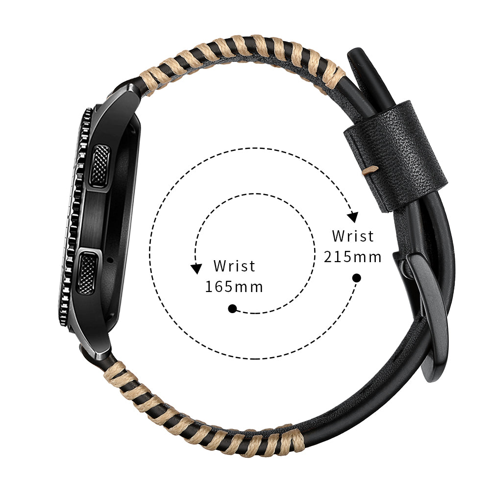 Averon lærrem håndsydd for Samsung Galaxy Watch 4/5/6/7 - 20 mm | Lersk