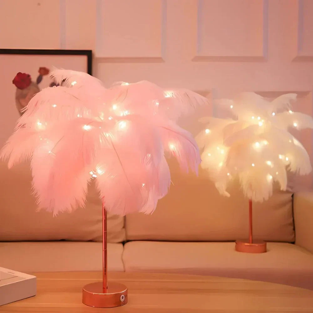 Aurora Feather Lamp Ambientní Měkké Světlo pro Milovníky Domácí Dekorace | Lersk