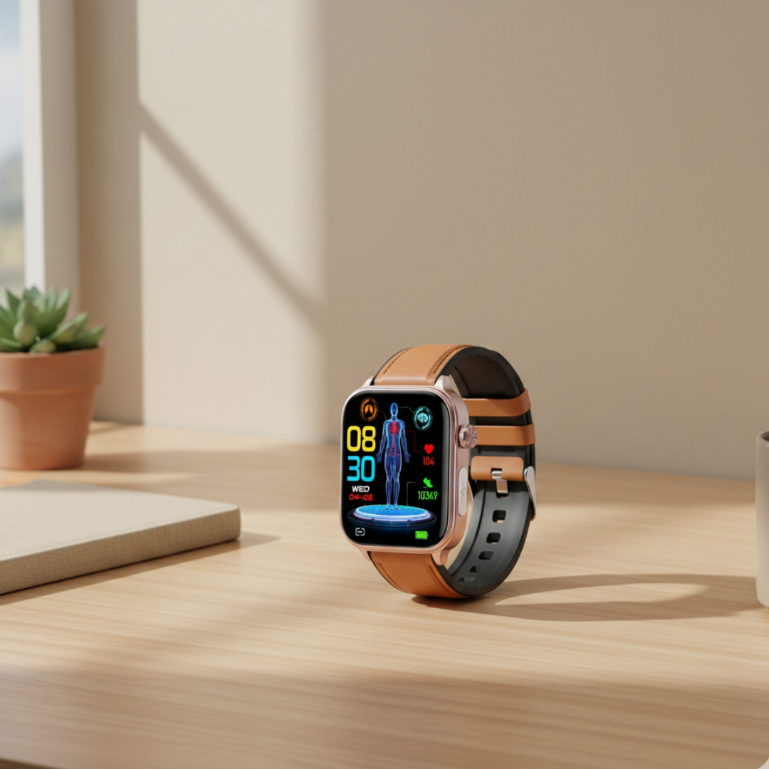 Smartwatch con display AMOLED e chiamate Bluetooth, impermeabile, per uso quotidiano | Lersk