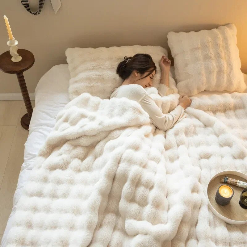 LumenWeave Wool Blanket Plush Warmth for Cozy Nights | Lersk