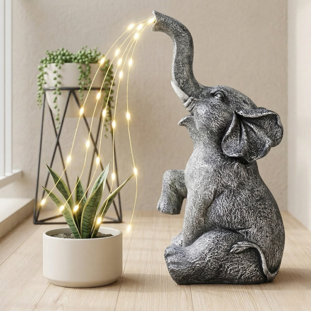 Solar-Elefant Gartenornament Solar-Elefant Gartenornament | Lersk