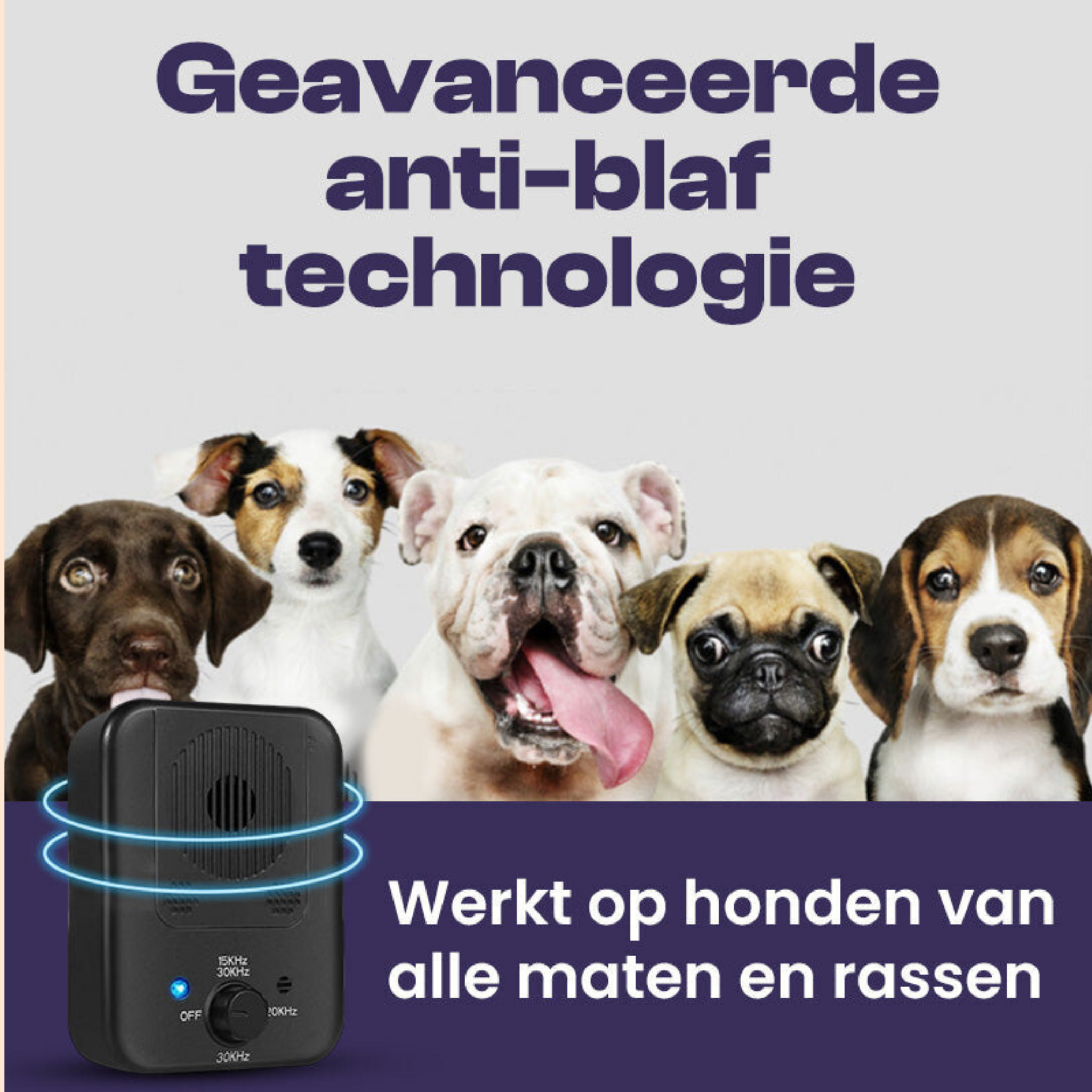 Portable Ultrasonic Bark Control for Dogs Safe Training at Home and Walks | Lersk