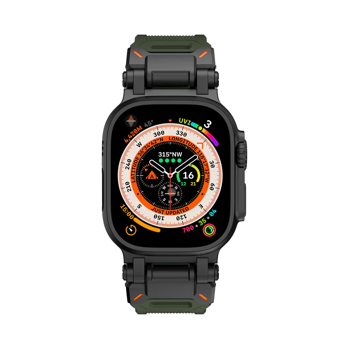 Meron Titanium-Head Silicone Band for Apple Watch | Lersk