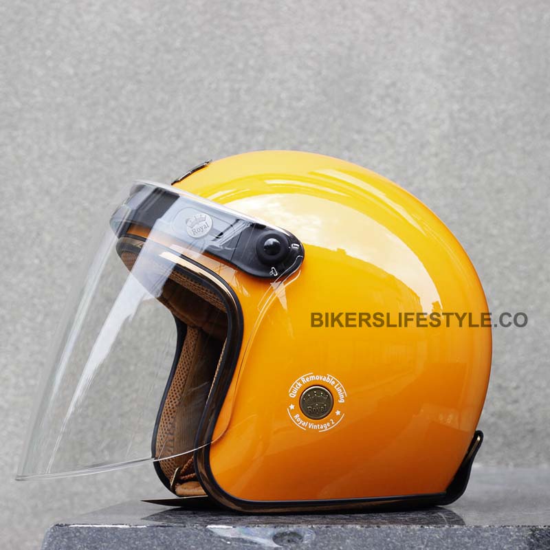 Vintage Flat Visor for Riders Anti-Fog UV-Proof Polycarbonate BKS65 | Lersk