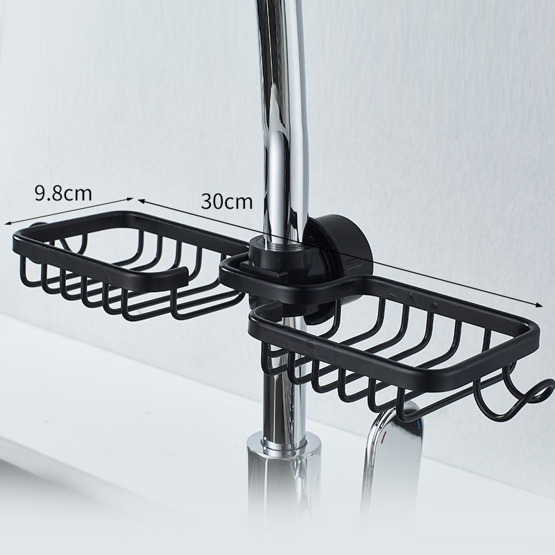 Shower Holder For Shampoo And Soap, Stainless Aluminium, Silver Or Black, No Drilling | Lersk