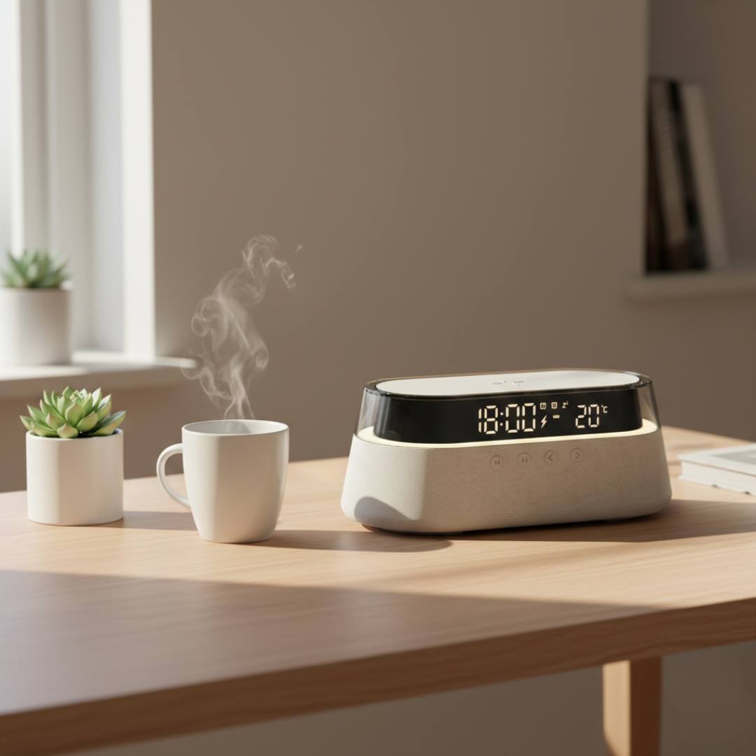 Intelligenter Wecker mit Bluetooth-Lautsprecher für das Schlafzimmer | Lersk