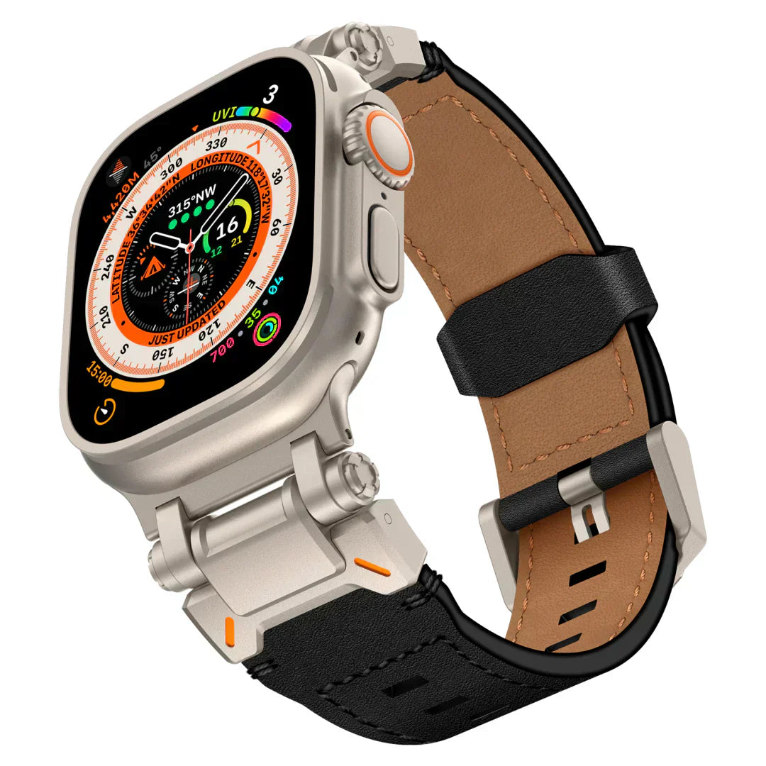 Kenvor Leather Strap with Titanium Connector for Apple Watch | Lersk