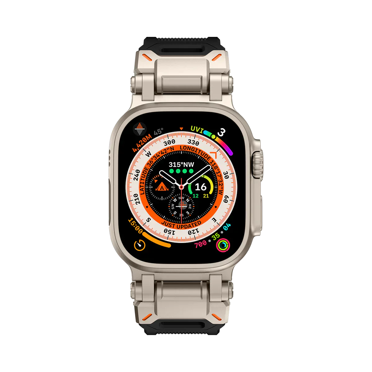 Meron Titanium-Head Silicone Band for Apple Watch | Lersk