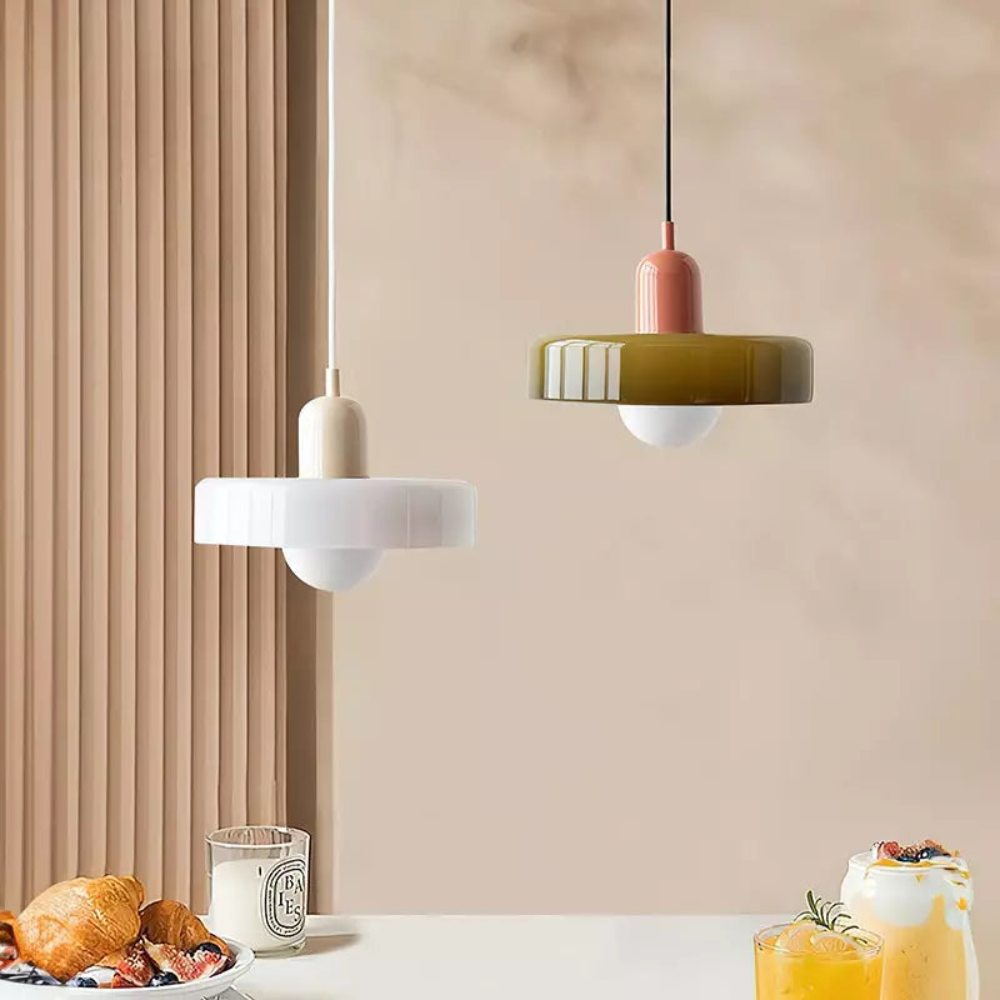 NovaHalo Ceiling Pendant Light With Opal Halo Shade Modern | Lersk