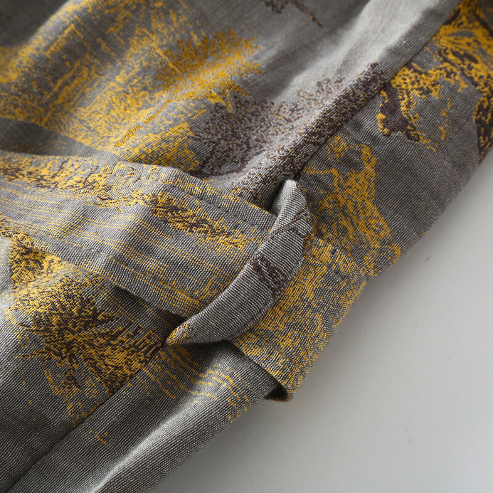 Rustikale Eleganz Reiner Baumwoll-Kimono-Bademantel für Damen zum Entspannen | Lersk