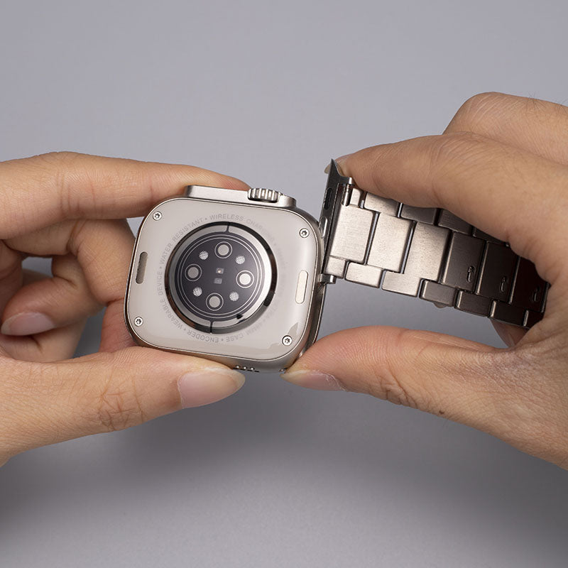 Pasek do zegarka Gravitiq Grade 2 Titanium do Apple Watch z wyrafinowanym wyglądem | Lersk