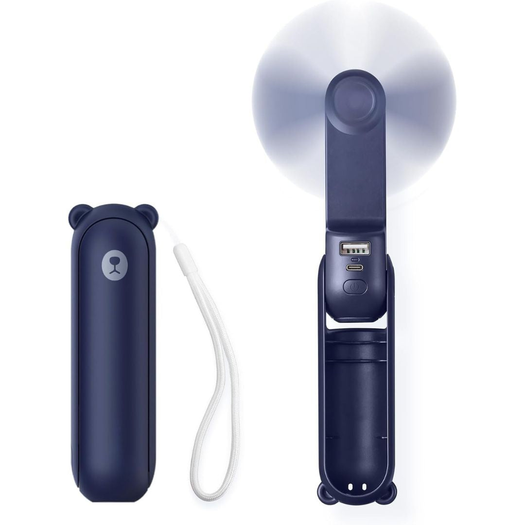 ZephyrGo 3 In 1 Travel Mini Fan With LED Light And USB Power | Lersk