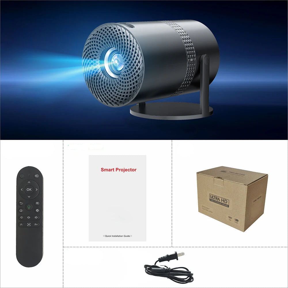 Clevora P300 Mini Portable Projector | 4K/8K Video Decoding, 720p HD, Android 11, Wi-Fi, Bluetooth 5.1 | Lersk
