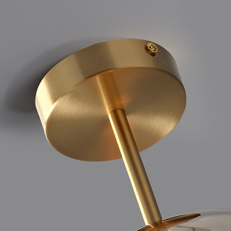AuroraCircle Modern Black and Gold Round Ceiling Lamp | Lersk